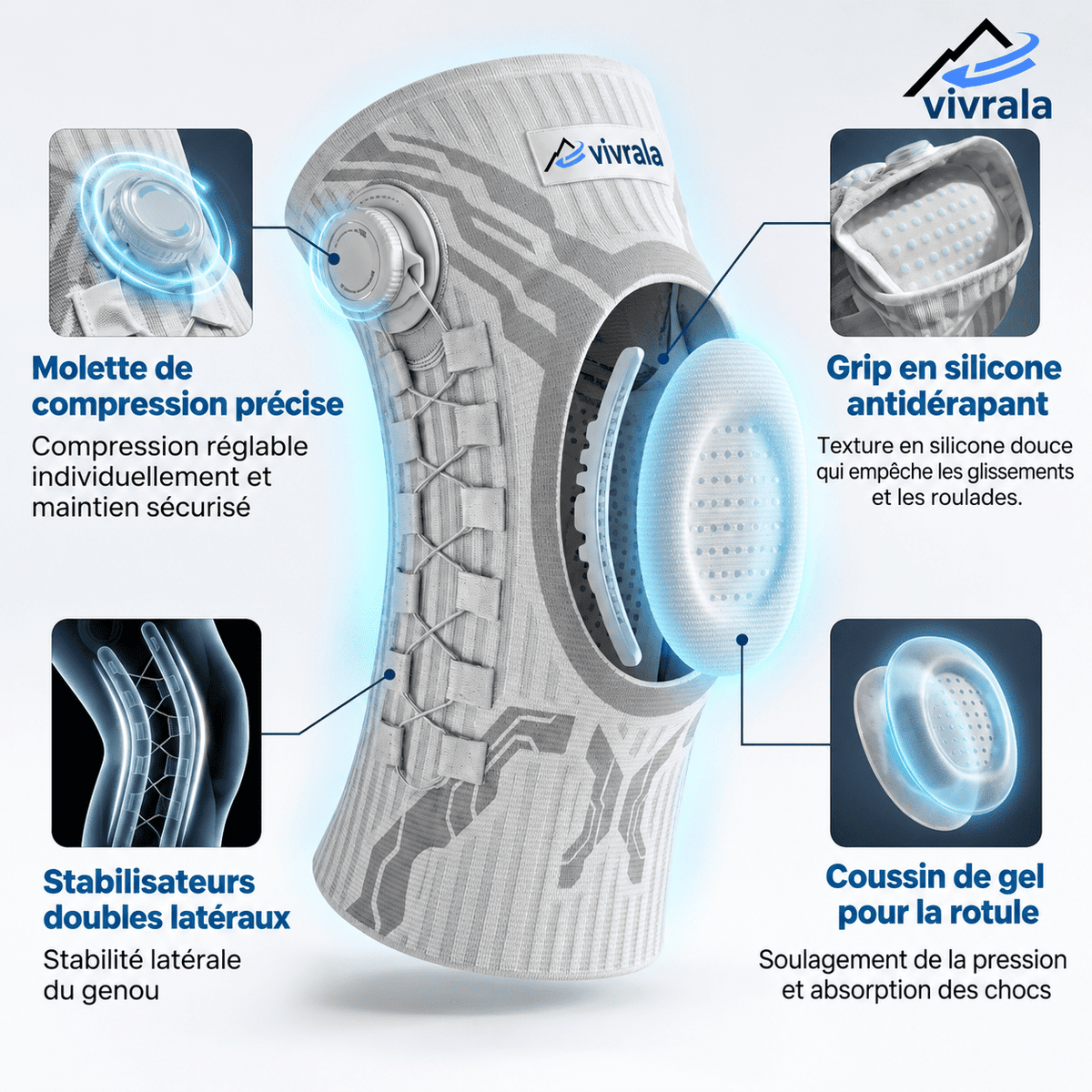 Genouillère de compression Peakable-flex