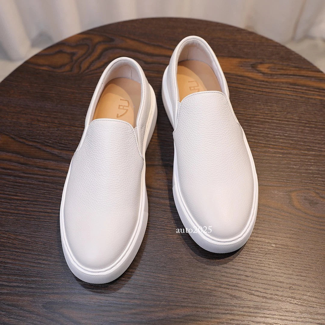 Retro Genuine Leather Breathable Soft Casual Men's Sneakers