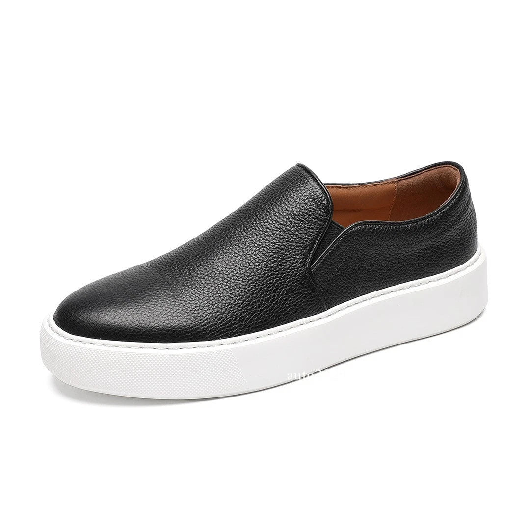 Retro Genuine Leather Breathable Soft Casual Men's Sneakers