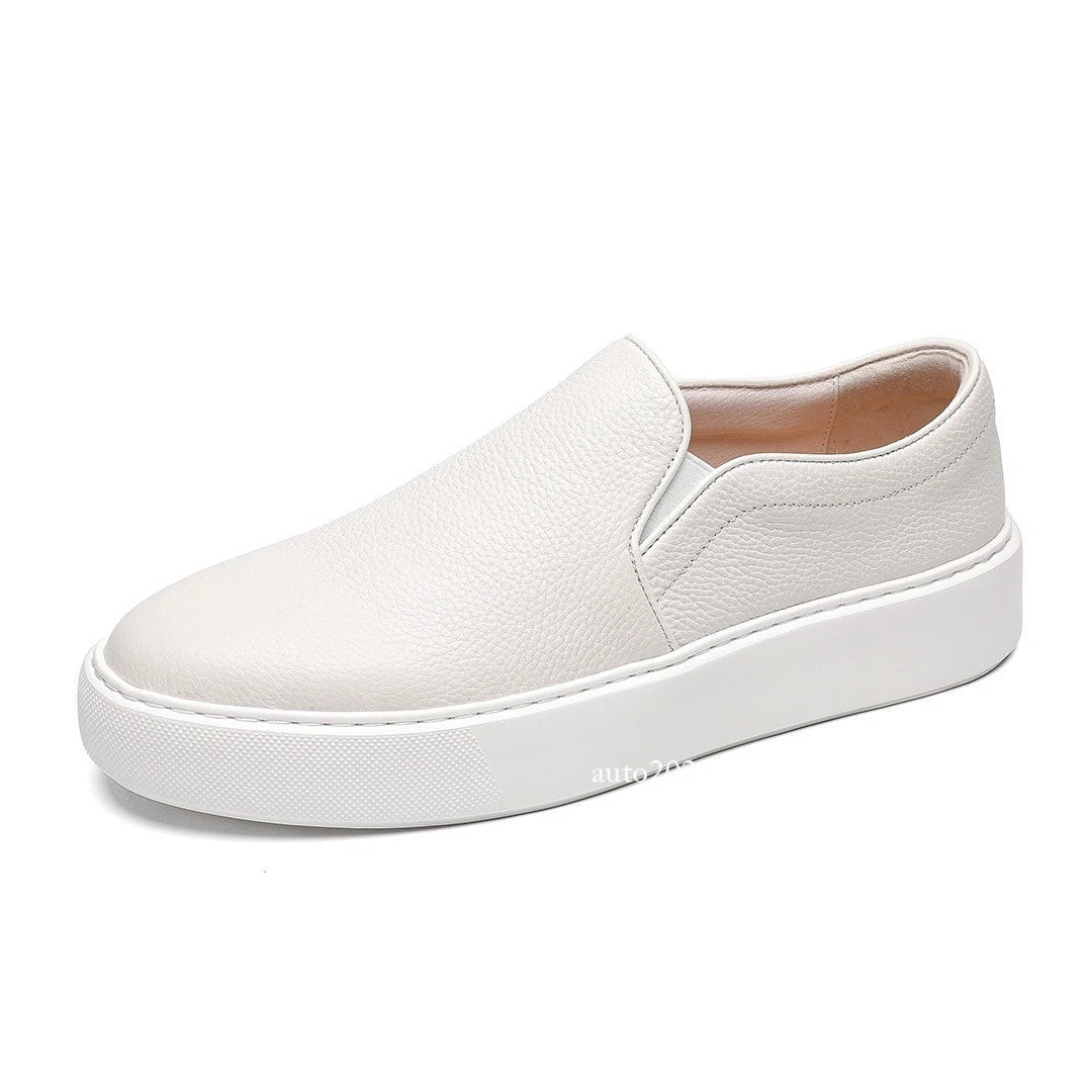 Retro Genuine Leather Breathable Soft Casual Men's Sneakers