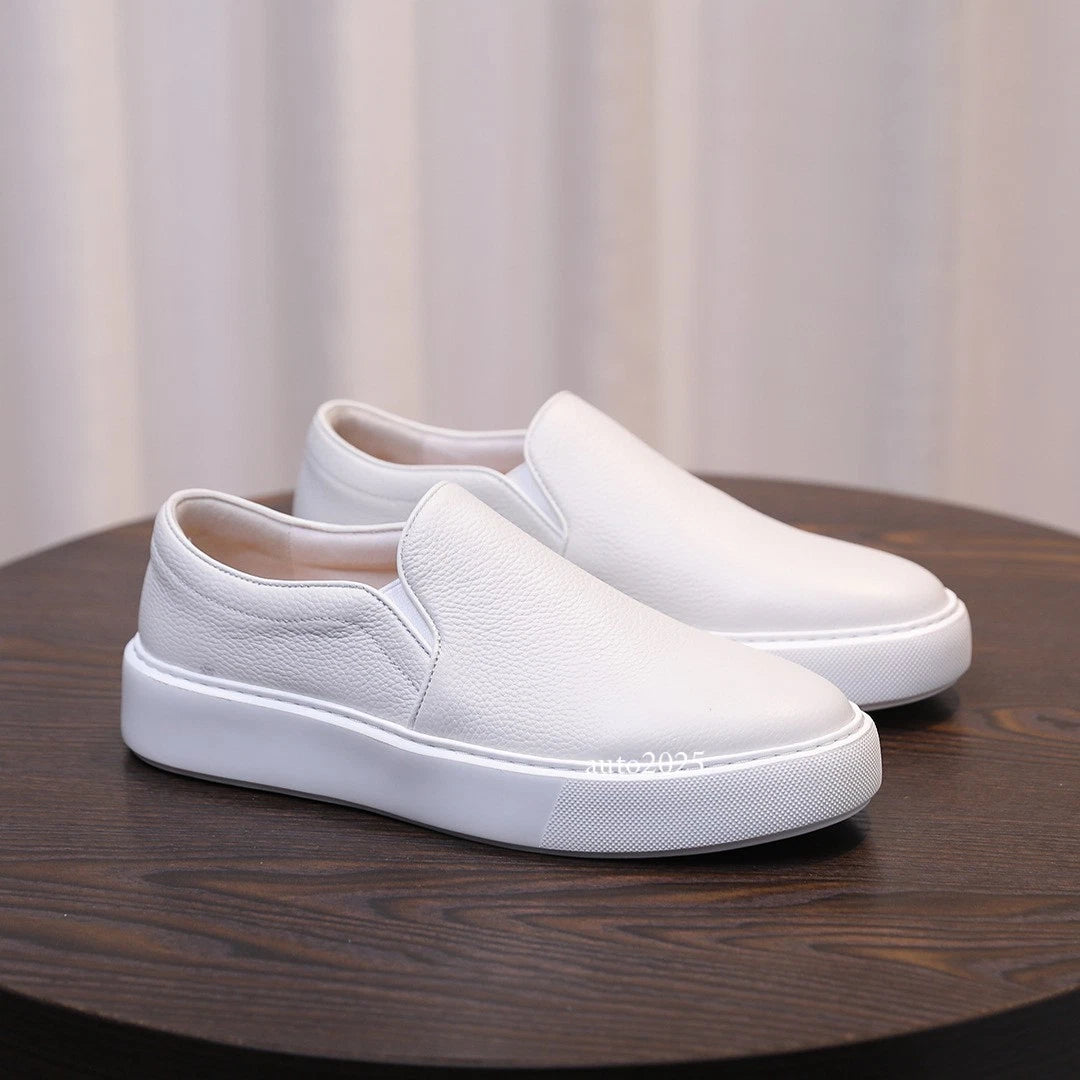 Retro Genuine Leather Breathable Soft Casual Men's Sneakers